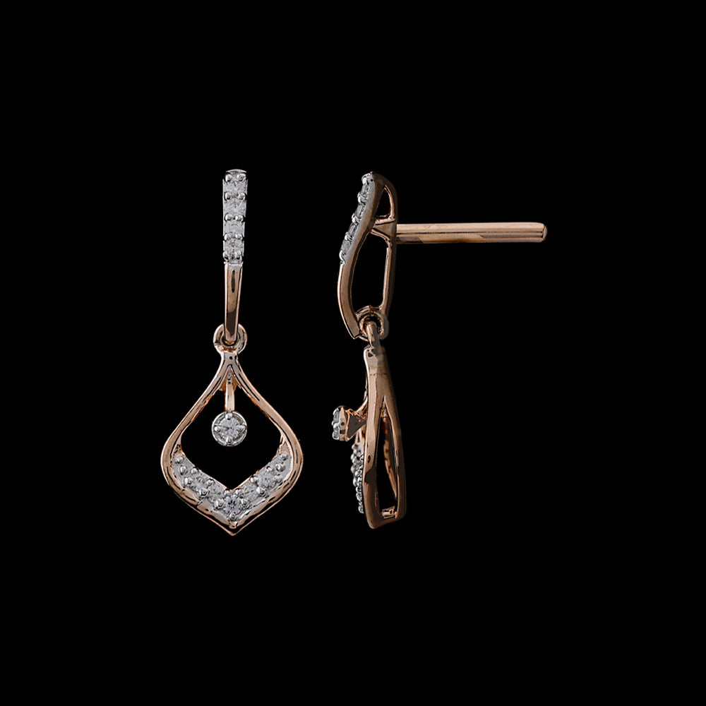 Diamond Teardrop Halo Earrings