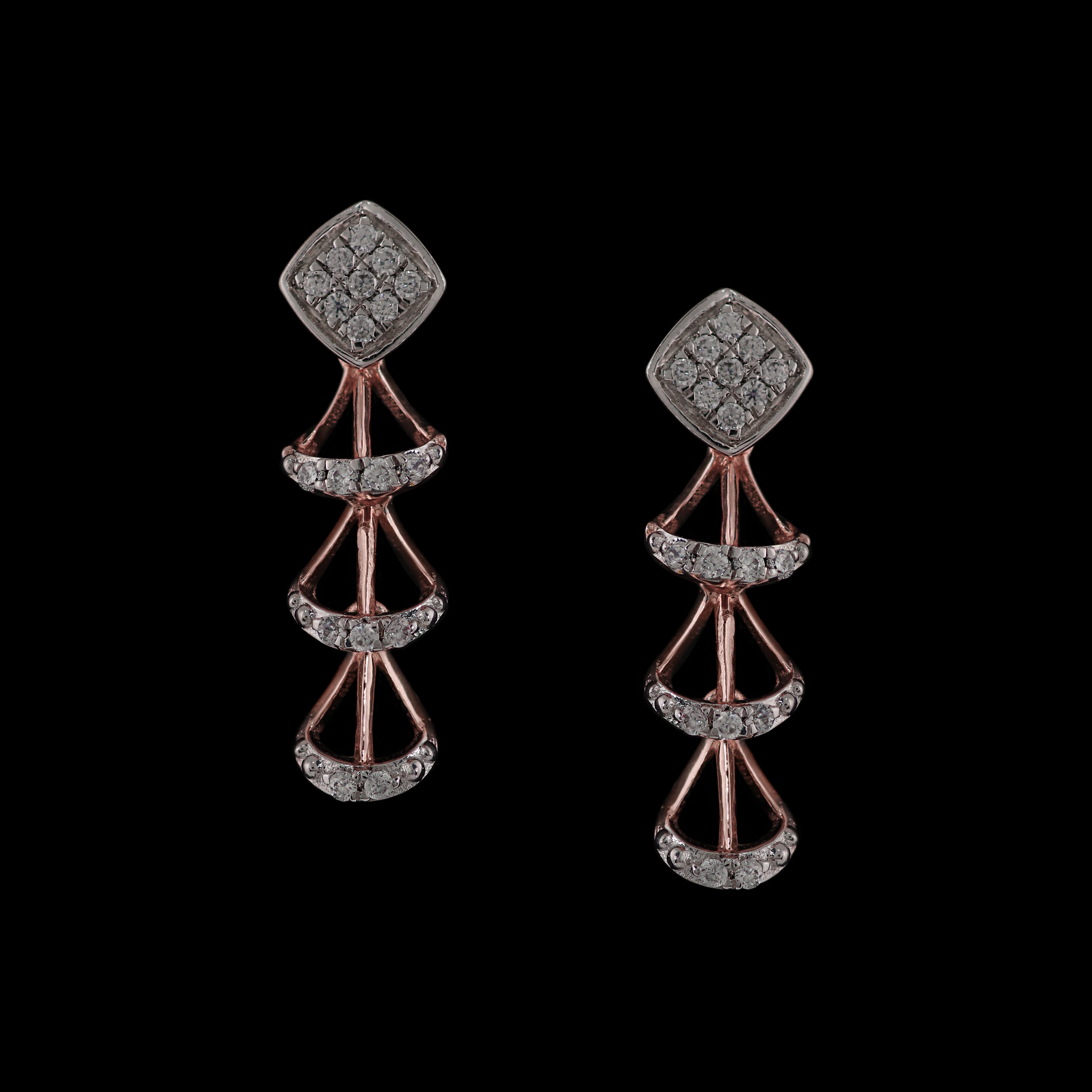 Elegant Diamond Drop Earrings