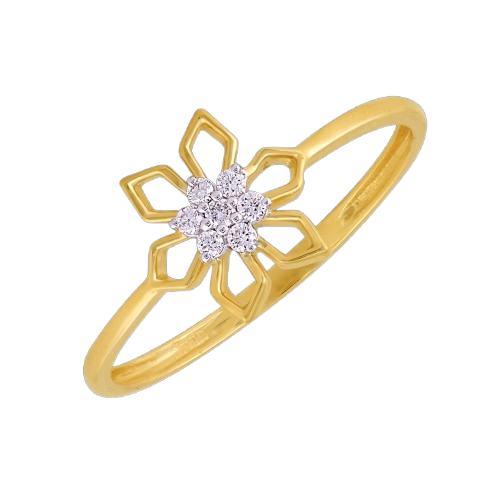 Golden Floral Elegance Ring