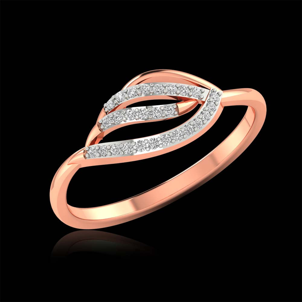 Twilight Leaf Diamond Ring