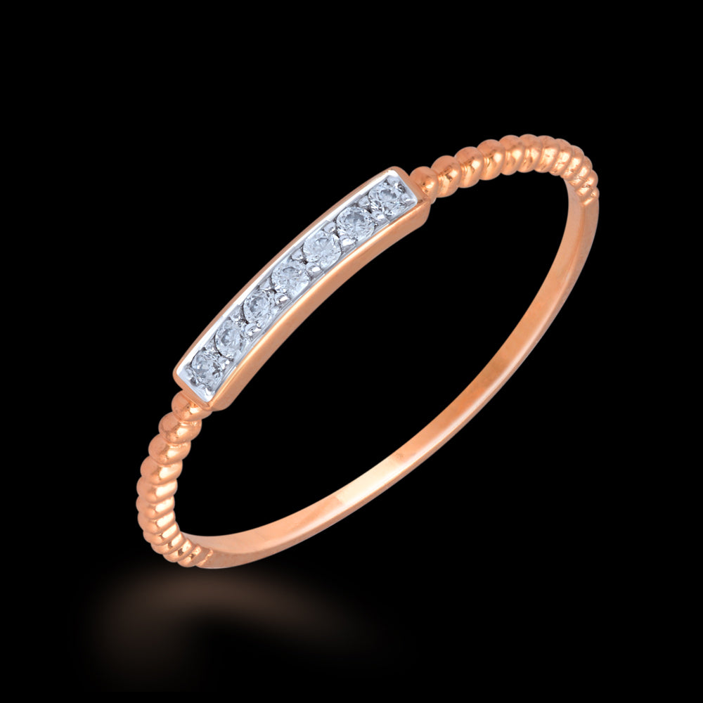 Elegant Bar Diamond Ring