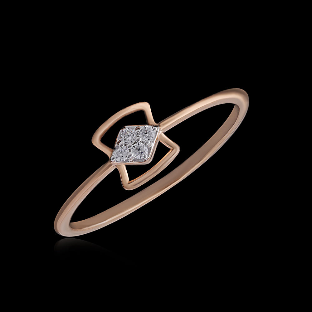 Diamond Prism Rose Gold Ring