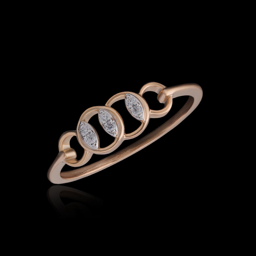 Triple Stone Oval Ring