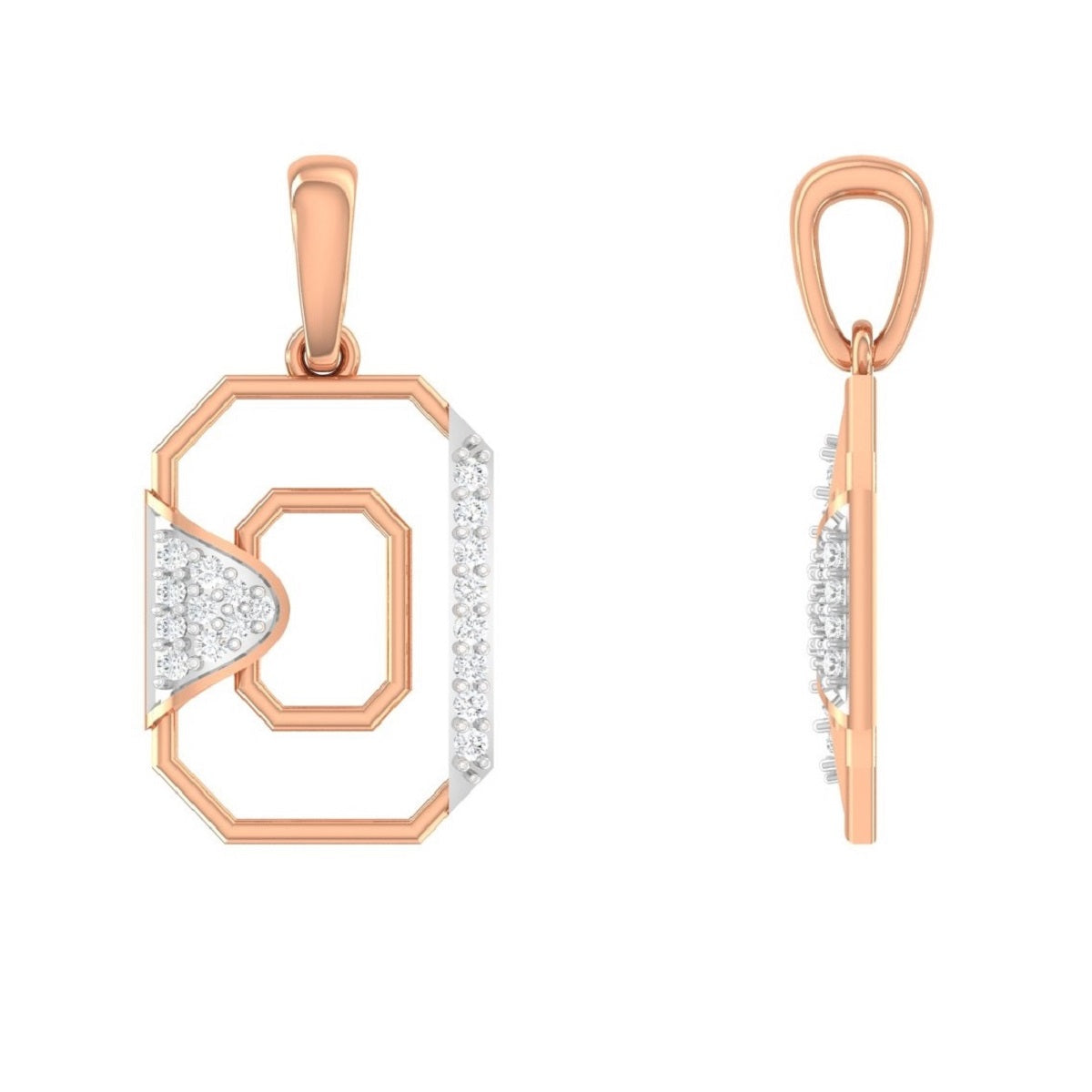 Symmetric Diamond Pendant