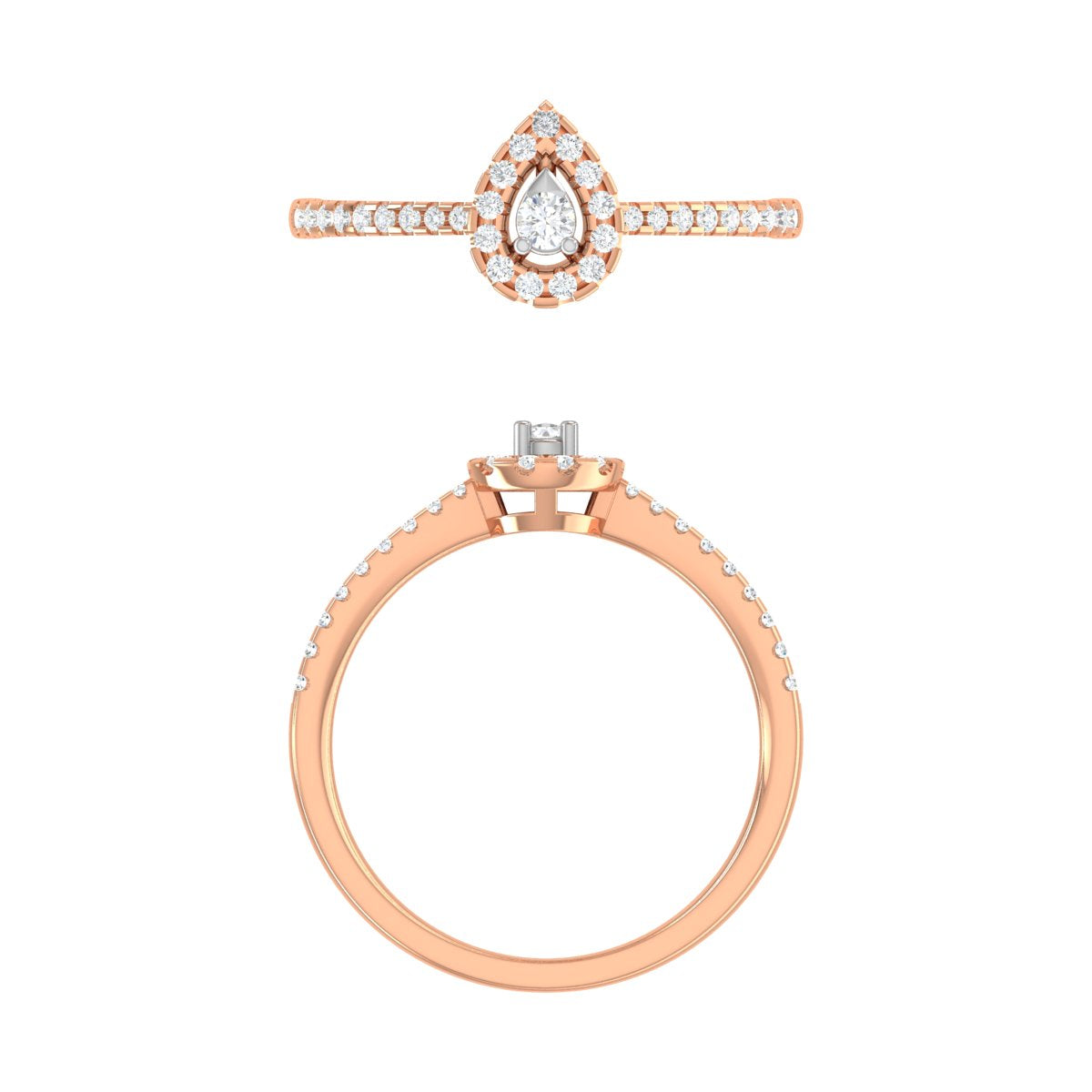 Polished Diamond Ring