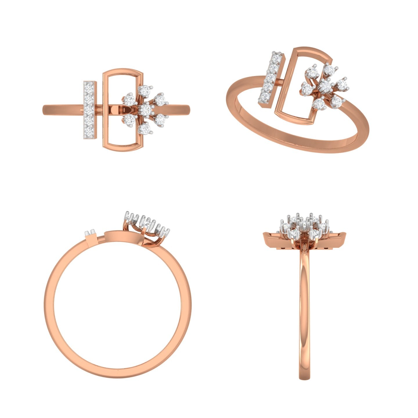 Gilded Glorious Diamond Ring