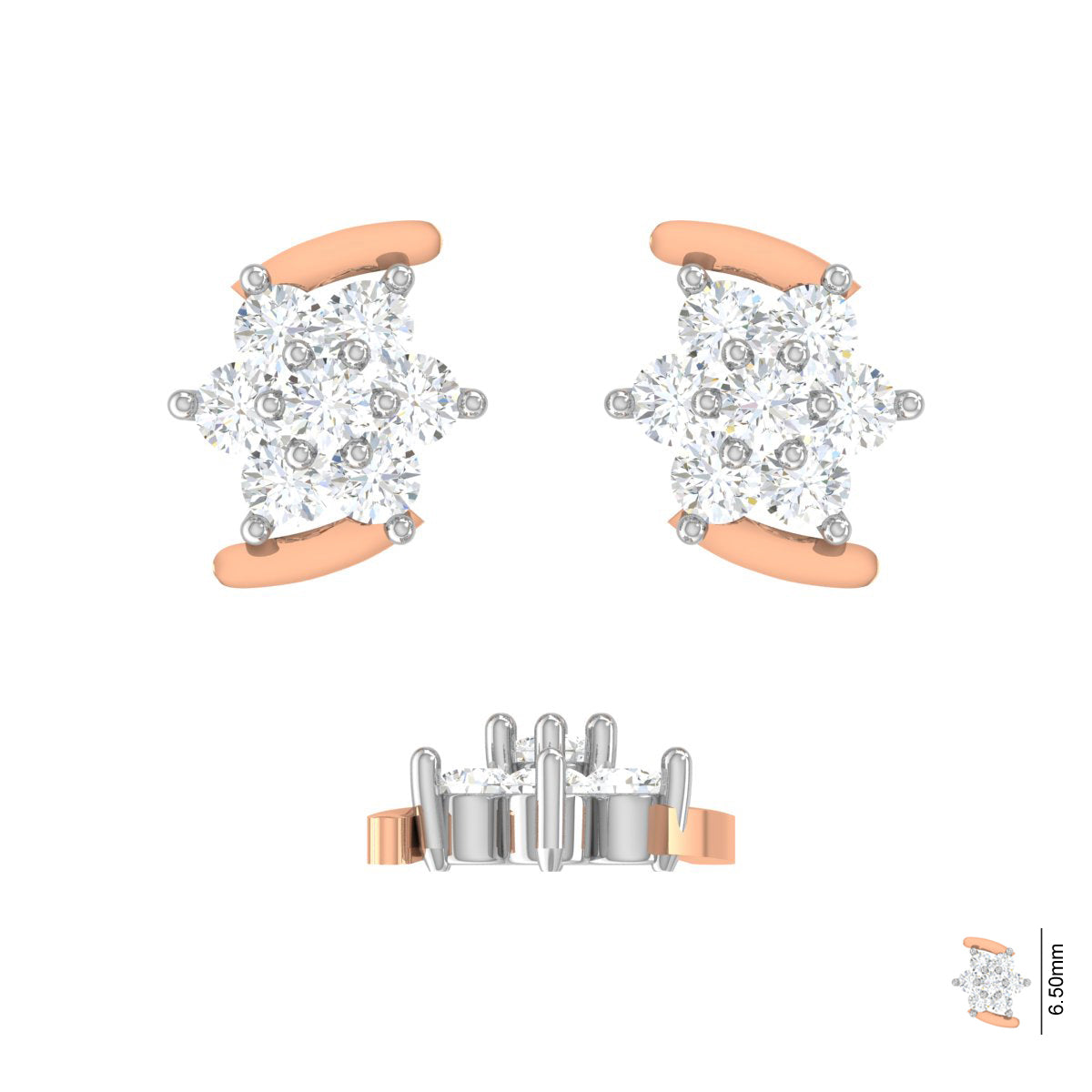 Radiant Diamond Earring