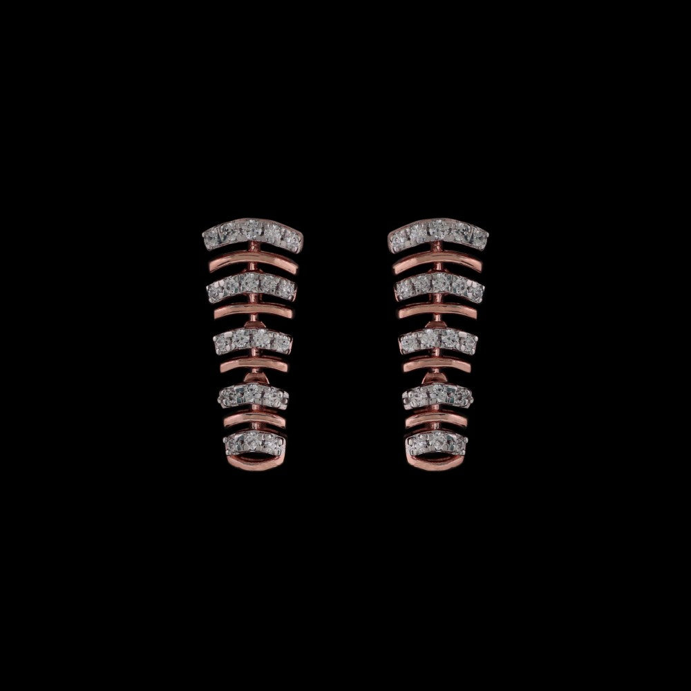 Rose Gold Diamond Ear Climbers