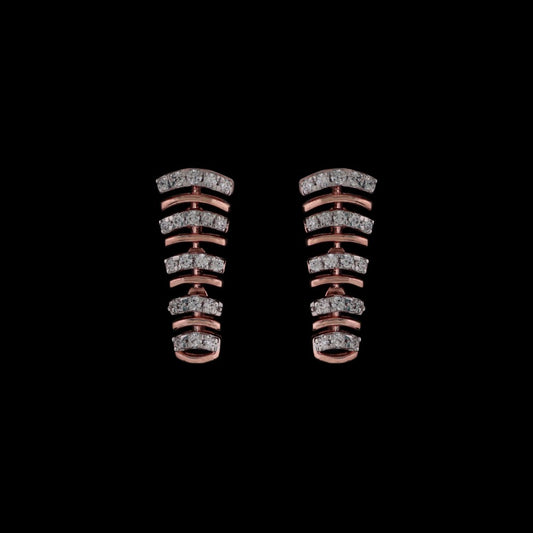 Rose Gold Diamond Ear Climbers