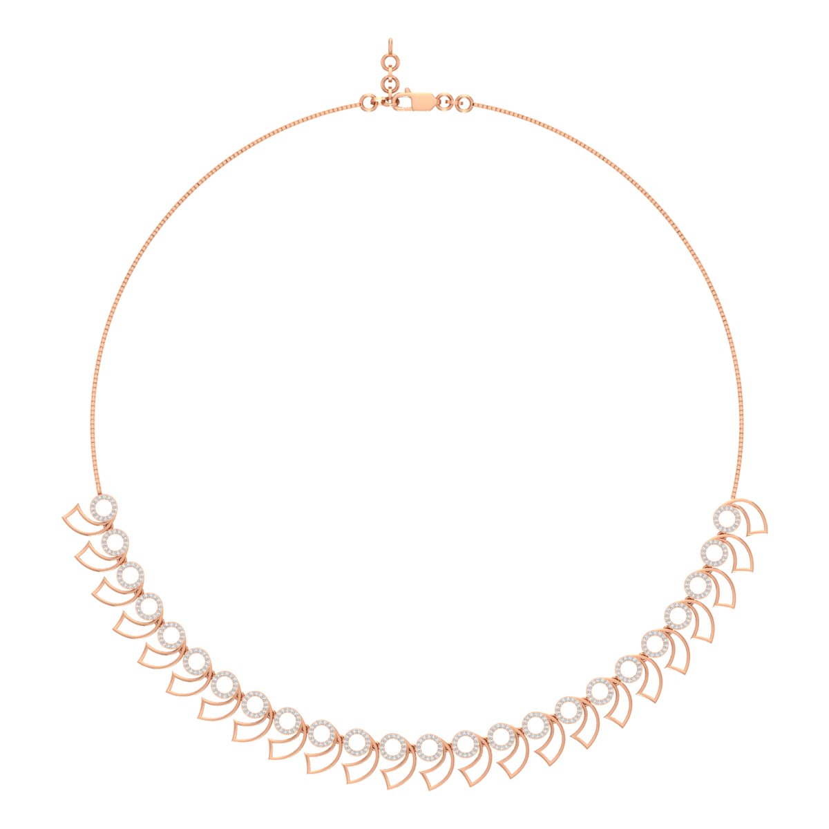 Sterling Tranquil Diamond Necklace