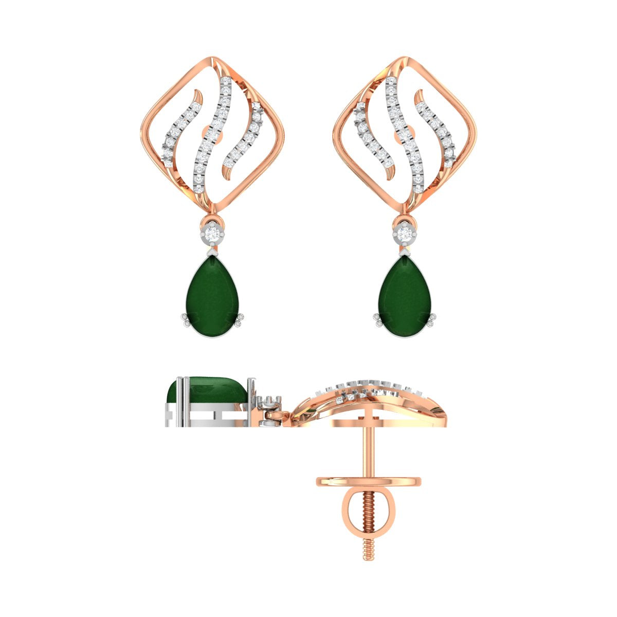 Signature Fluid Diamond Earring