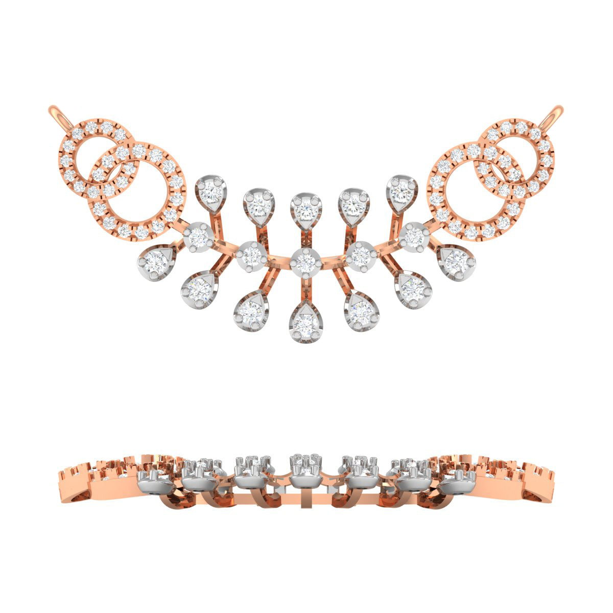 Masterful Geometric Diamond Mangalsutra